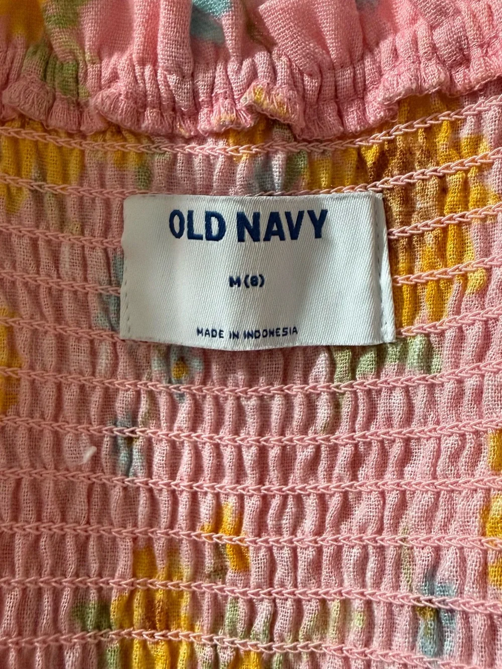 Old Navy Pink Jumpsuit with Yellow Flowers